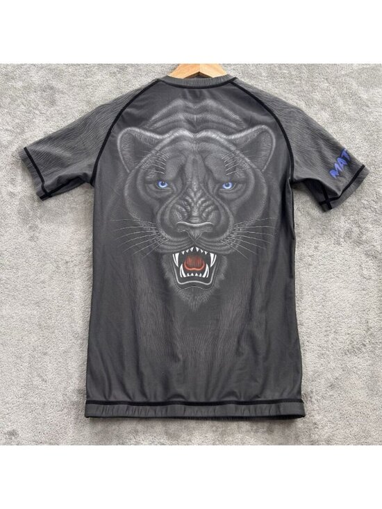 Mat Beast Other - Mat Beast Shirt Mens XS Black Panther Short Sleeve Rashguard BJJ MMA Training